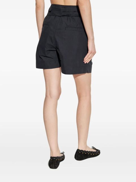 MARANT ÉTOILE Danica pleated belted shorts - Black