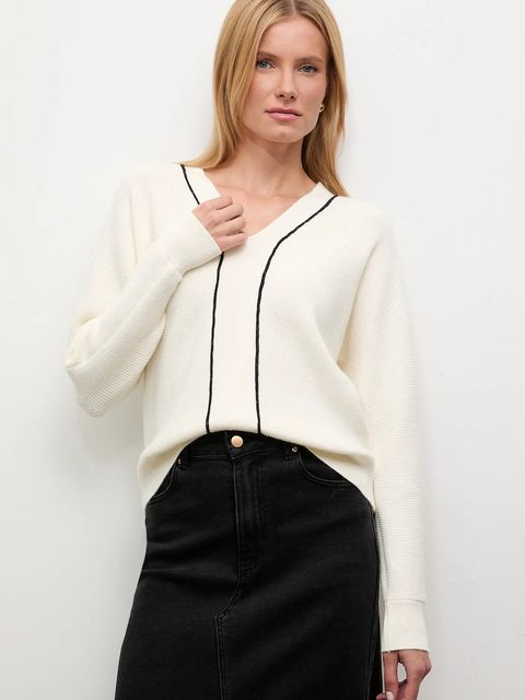 Answear.LAB sweter z kaszmirem i jedwabiem damski kolor beżowy - zdjęcie produktu nr 1