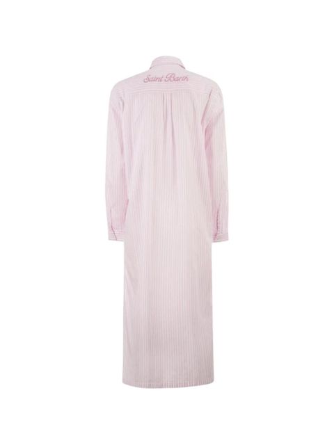 MC2 Saint Barth Adeline striped maxi shirt dress - Pink - zdjęcie produktu nr 2