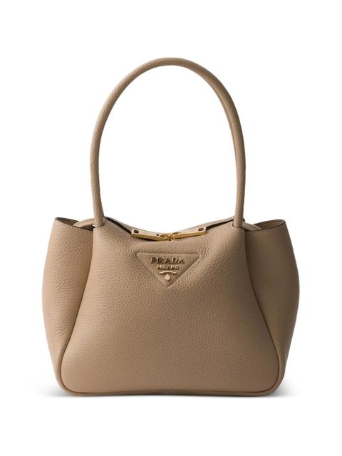 Prada small logo-lettering tote bag - Neutrals - zdjęcie produktu nr 1