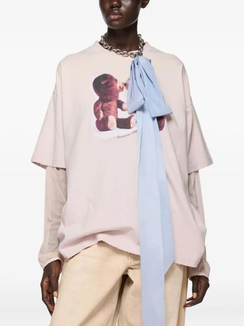 Acne Studios teddy-bear-print T-shirt - Pink - zdjęcie produktu nr 1