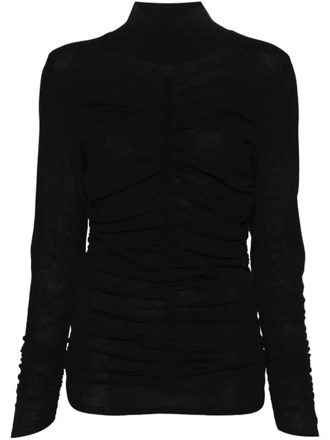 TWINSET gathered roll-neck sweater - Black - zdjęcie produktu nr 1