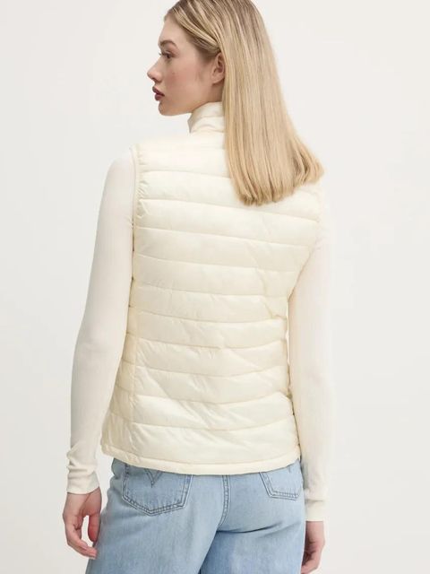 Guess Jeans bezrękawnik damski kolor beżowy przejściowy W5RN55 WHAB2