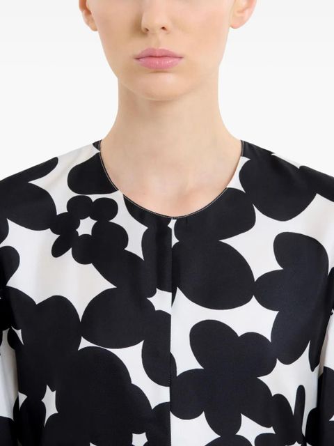 Marni floral-print midi dress - Black