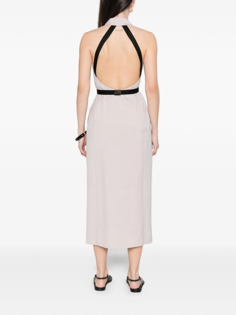 Max Mara flap-pockets midi dress - Neutrals