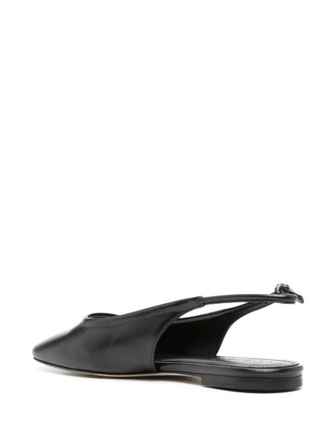 Aeyde slingback leather ballerina shoes - Black