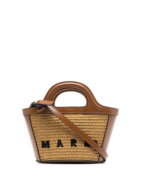 Marni Tropicalia logo-embroidered tote bag - Brown - zdjęcie produktu nr 1