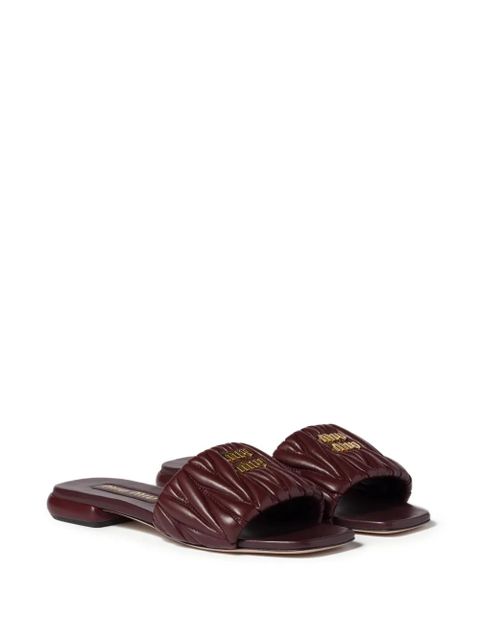 Miu Miu logo-plaque sandals - Red - zdjęcie produktu nr 2