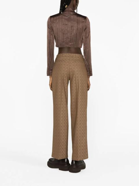 Marine Serre Regenerated Moon Diamant tailored trousers - Brown