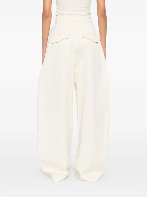 Sportmax Idoneo belt pleated pallazo pants - Neutrals