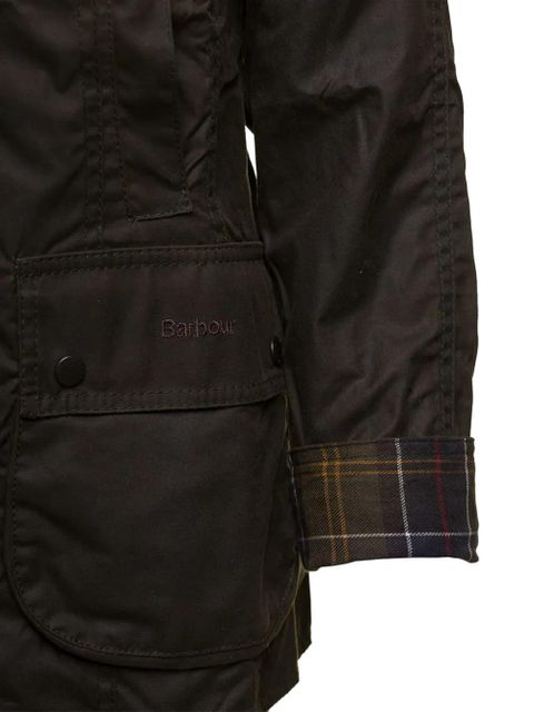 Barbour corduroy-collar jacket - Green