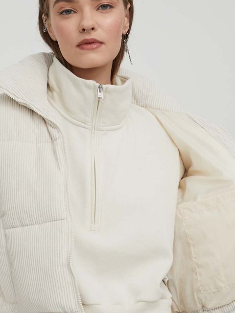 Hollister Co. kurtka damska kolor beżowy zimowa