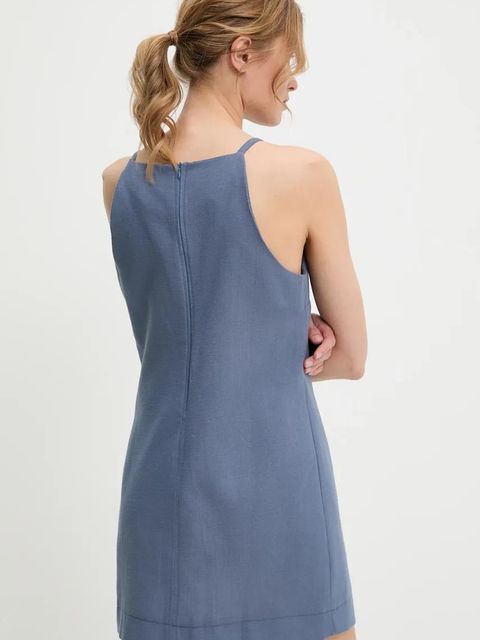 Answear.LAB sukienka bawełniana kolor niebieski mini dopasowana - zdjęcie produktu nr 2