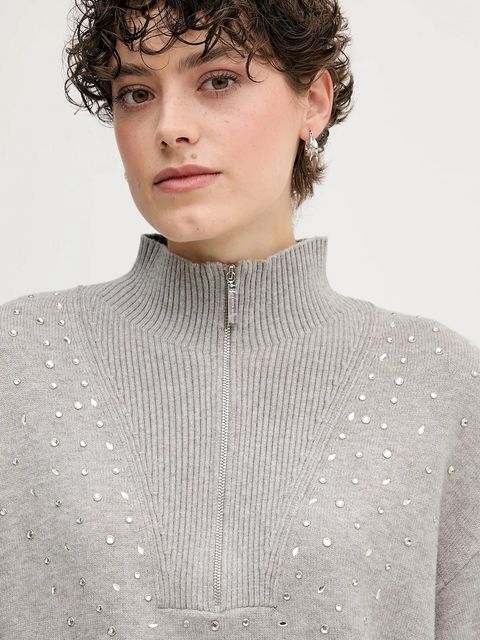 Joseph Ribkoff sweter damski kolor szary z półgolfem 254933