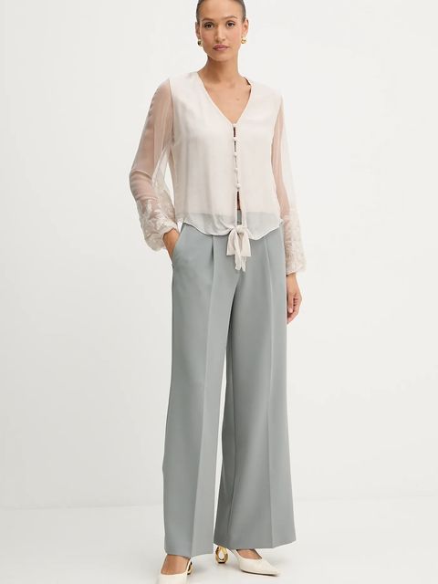 Guess bluzka z domieszką jedwabiu CAMILLA - zdjęcie produktu nr 2