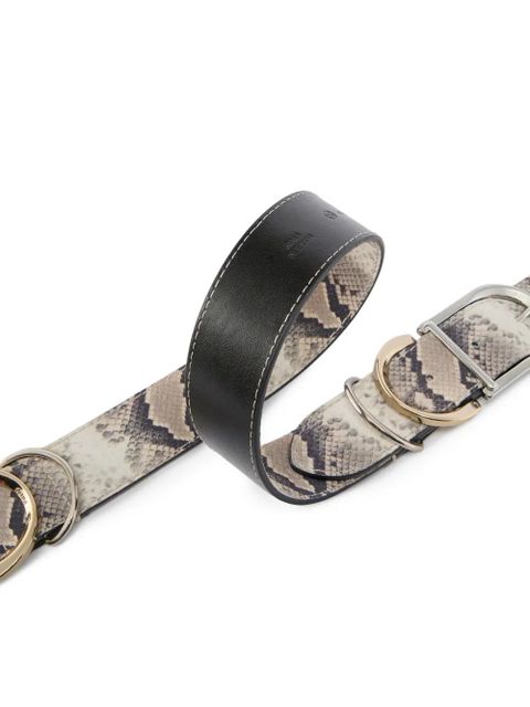 PINKO snakeskin buckle belt - Neutrals