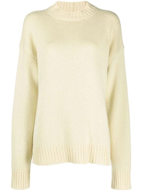 Jil Sander cashmere-cotton crewneck jumper - Green - zdjęcie produktu nr 1