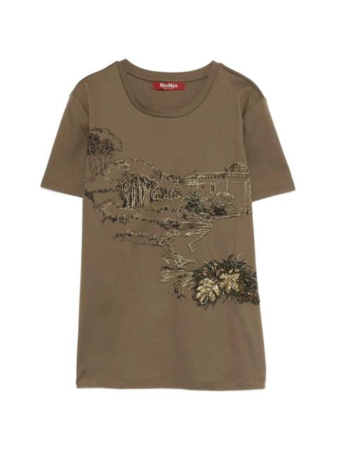 Max Mara embellished T-shirt - Brown - zdjęcie produktu nr 1