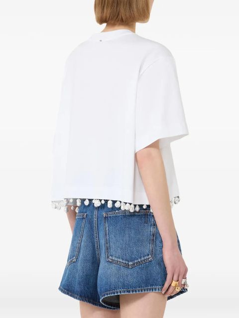 Sportmax embellishment cotton T-shirt - White