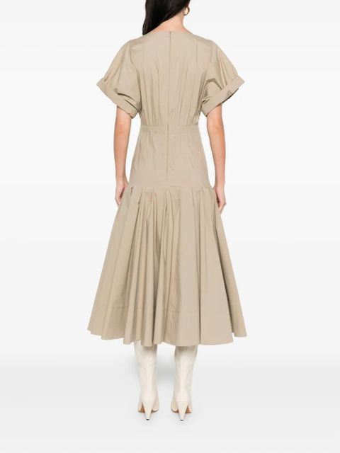 Proenza Schouler V-neck pleated dress - Neutrals