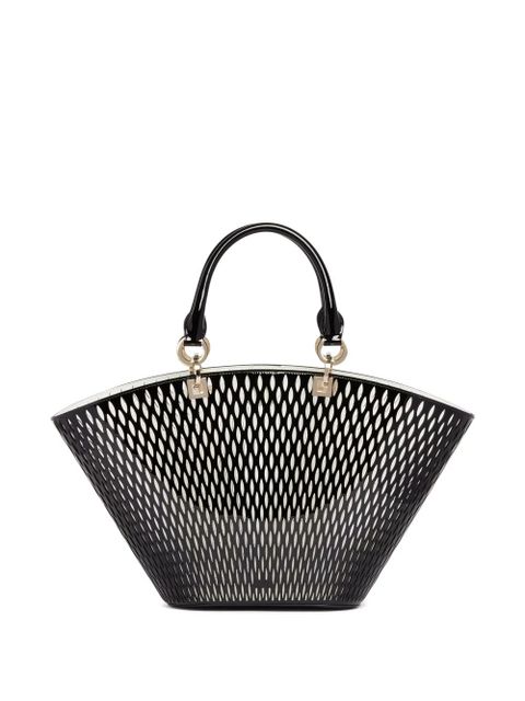 TOM FORD laser-cut patent-leather tote bag - Black - zdjęcie produktu nr 2