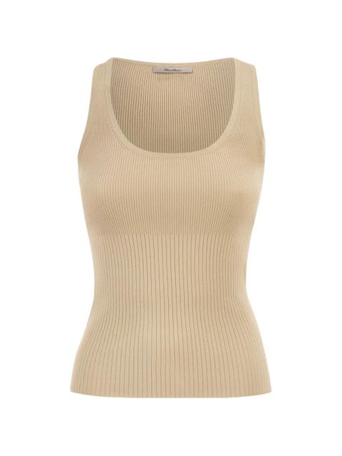 Max Mara Ghiro ribbed round-neck top - Neutrals - zdjęcie produktu nr 1