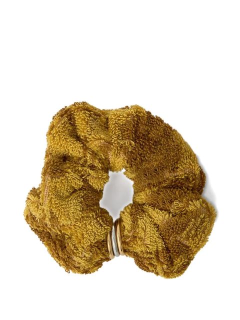 Chloé logo-engraved scrunchie - Yellow