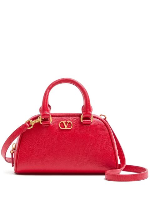 Valentino Garavani mini Bowling V-logo signature tote bag - Red - zdjęcie produktu nr 1