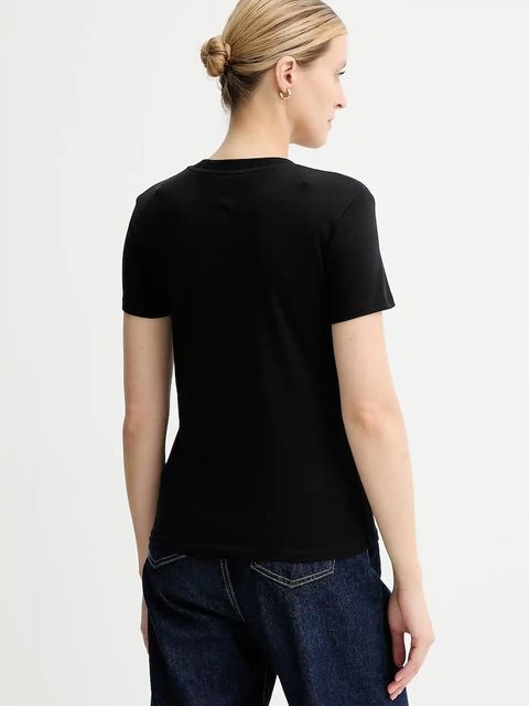 Calvin Klein t-shirt bawełniany damski kolor czarny LV044C216G - zdjęcie produktu nr 2