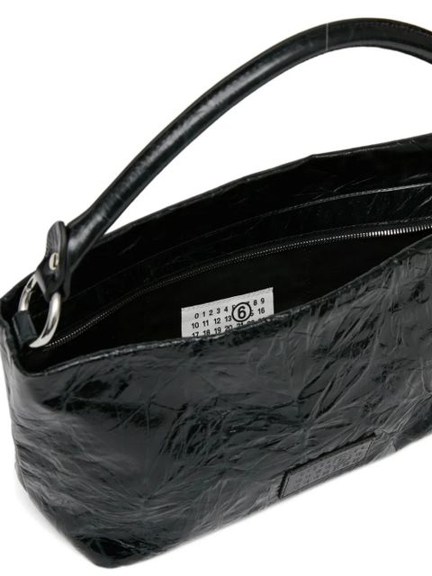 MM6 Maison Margiela textured top-handle shoulder bag - Black - zdjęcie produktu nr 2
