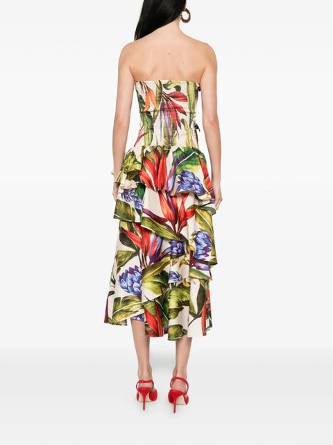 FARM Rio off-shoulder midi dress - Neutrals