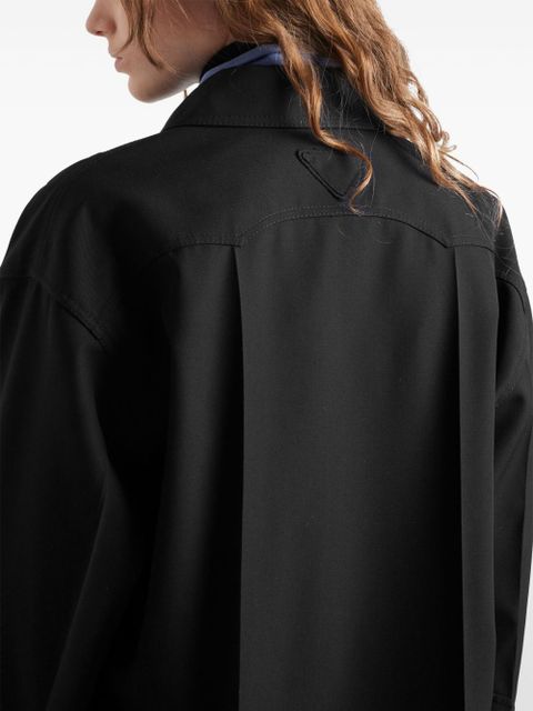 Prada wool gabardine coat - Black