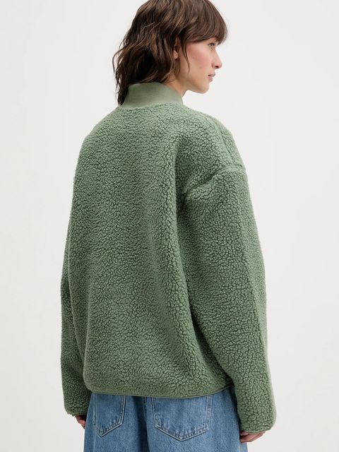 Dickies bluza polarowa damska kolor zielony gładka DK0A88BN