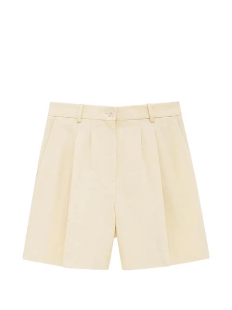 ANINE BING Brice pleated tailored shorts - Yellow - zdjęcie produktu nr 1
