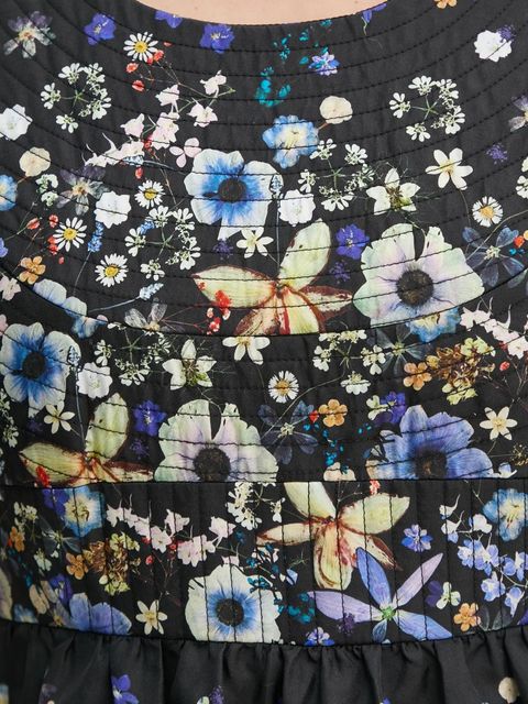 MUNTHE sukienka jedwabna FRUMA kolor czarny maxi rozkloszowana 251134025118