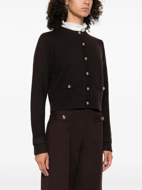 SANDRO button-fastening cardigan - Brown - zdjęcie produktu nr 2