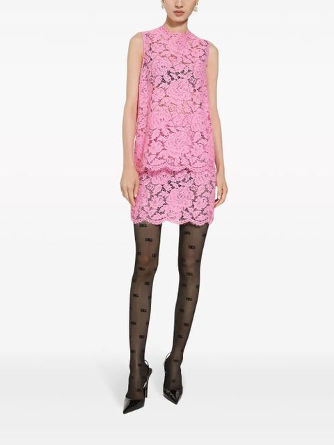 Dolce & Gabbana floral lace miniskirt - Pink - zdjęcie produktu nr 2
