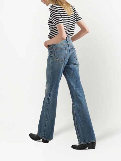 Prada bleached-effect straight-leg jeans - Blue