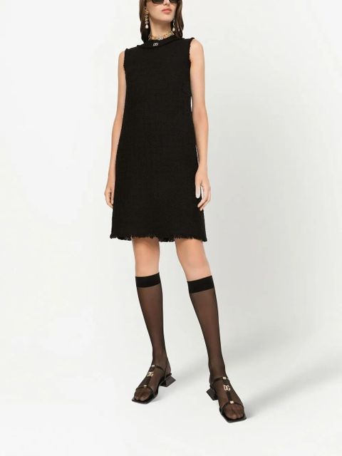 Dolce & Gabbana DNA DG-logo tweed midi dress - Black - zdjęcie produktu nr 2