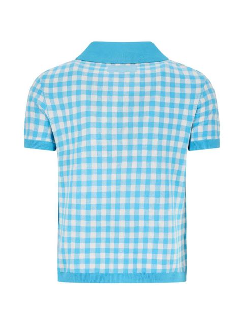 Guest In Residence gingham polo shirt - Blue - zdjęcie produktu nr 2