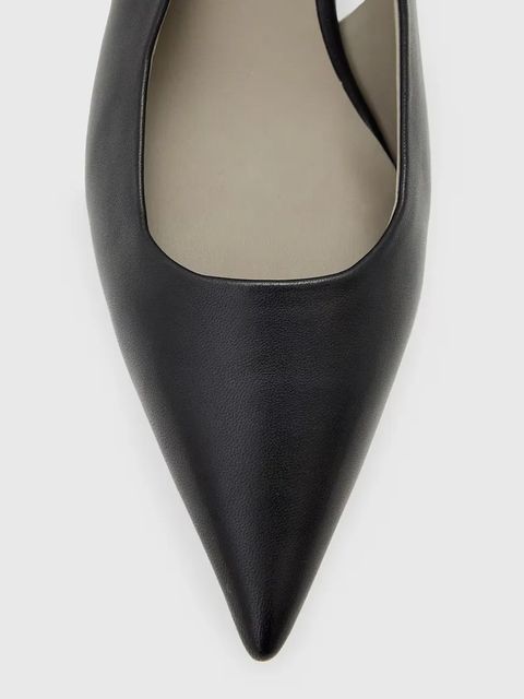 AllSaints szpilki skórzane Idiya Slingback kolor czarny W021FD