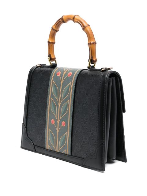 Casablanca Jeanne logo-patch tote bag - Black