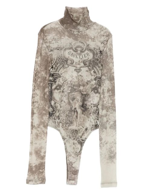 Jean Paul Gaultier Médaillon-print bodysuit - Grey - zdjęcie produktu nr 1