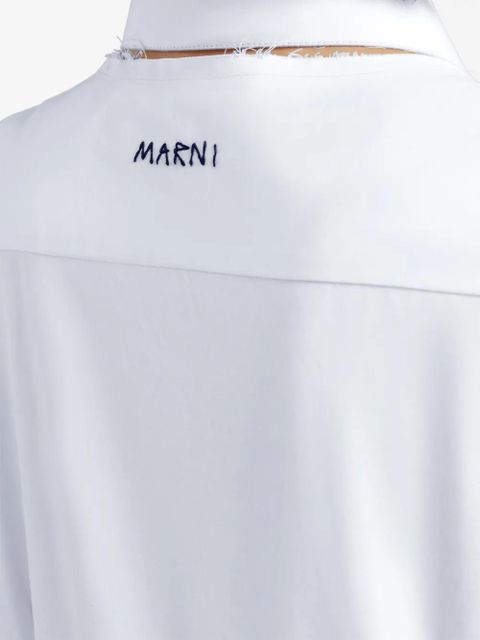 Marni balloon-sleeve poplin shirt - White - zdjęcie produktu nr 2