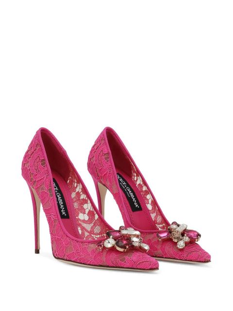Dolce & Gabbana Belucci 90mm lace pumps - Pink - zdjęcie produktu nr 2