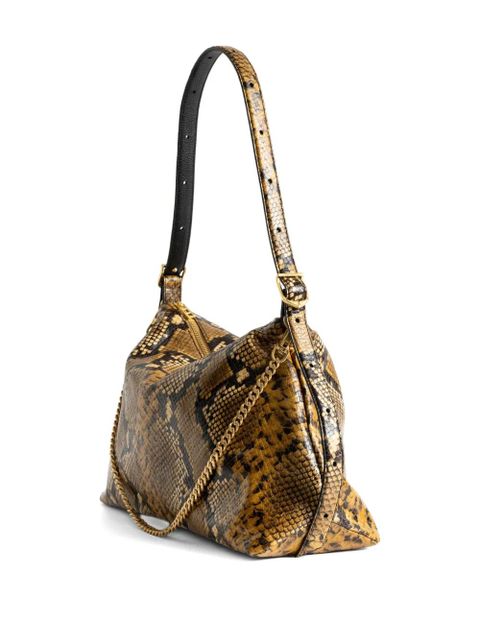 Zadig&Voltaire Jim Wild python-effect shoulder bag - Brown