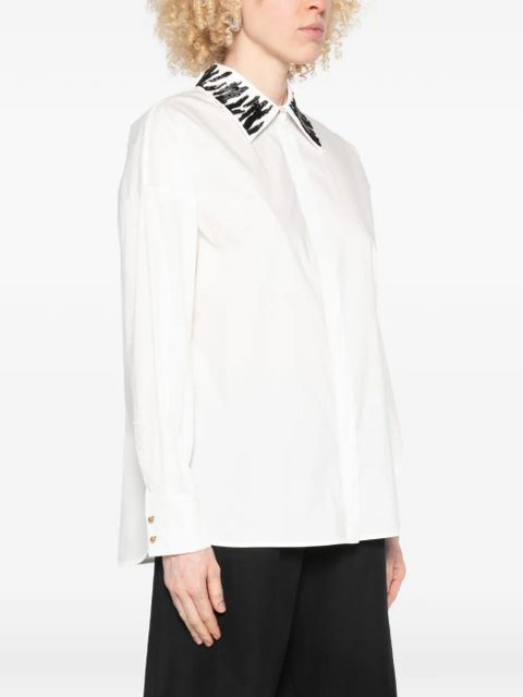 Max Mara embellished-collar shirt - White - zdjęcie produktu nr 2