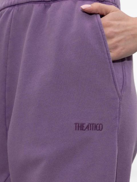 The Attico logo-embroidered track pants - Purple