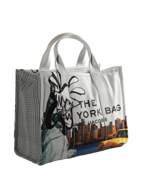 Marc Jacobs graphic print top handle tote bag - White