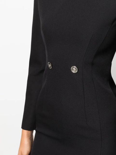 Versace Hourglass grain-de-poudre minidress - Black